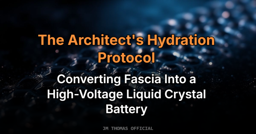 The Architect's Hydration Protocol: Converting Fascia Into a High-Voltage Liquid Crystal Battery