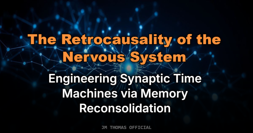 The Retrocausality of the Nervous System: Engineering Synaptic Time Machines via Memory Reconsolidation