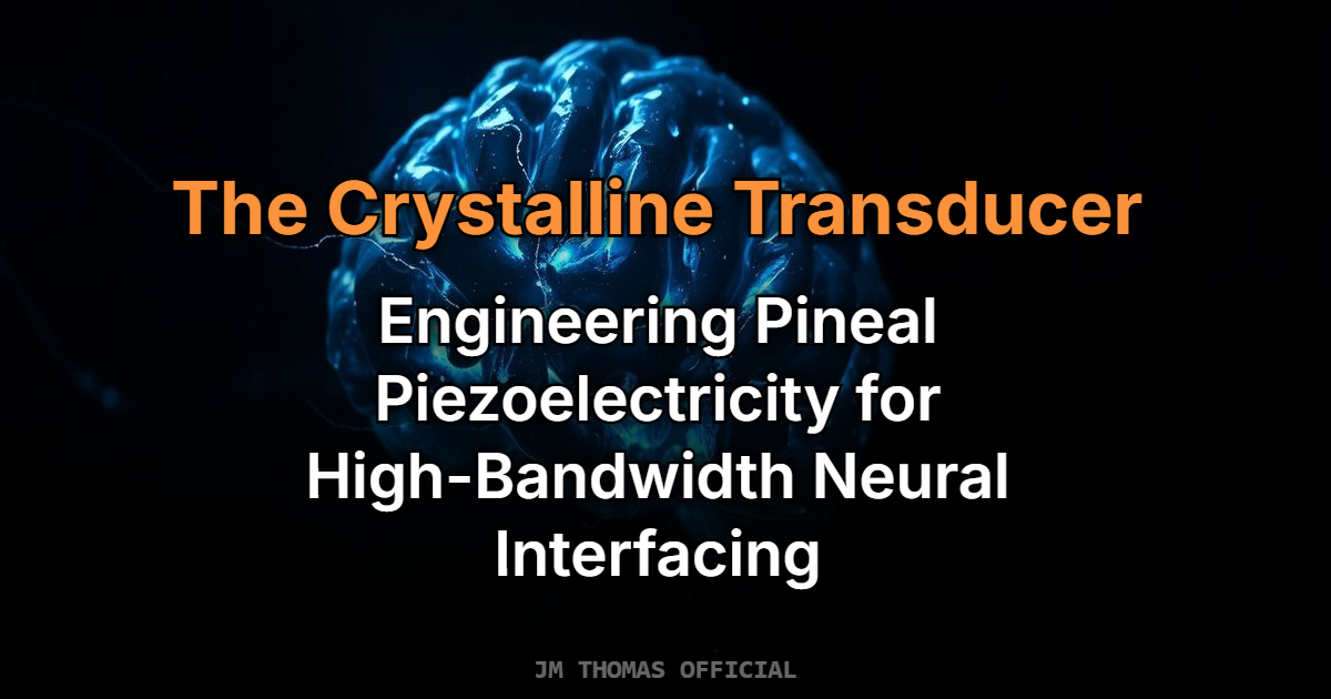The Crystalline Transducer: Engineering Pineal Piezoelectricity for ...