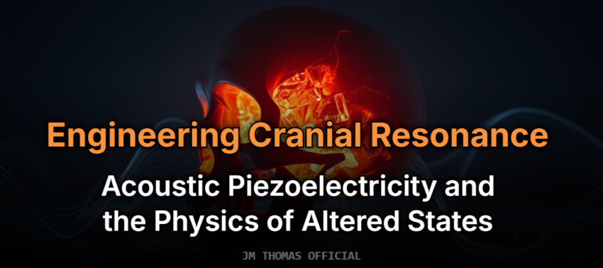Engineering Cranial Resonance: Acoustic Piezoelectricity and the Physics of Altered States
